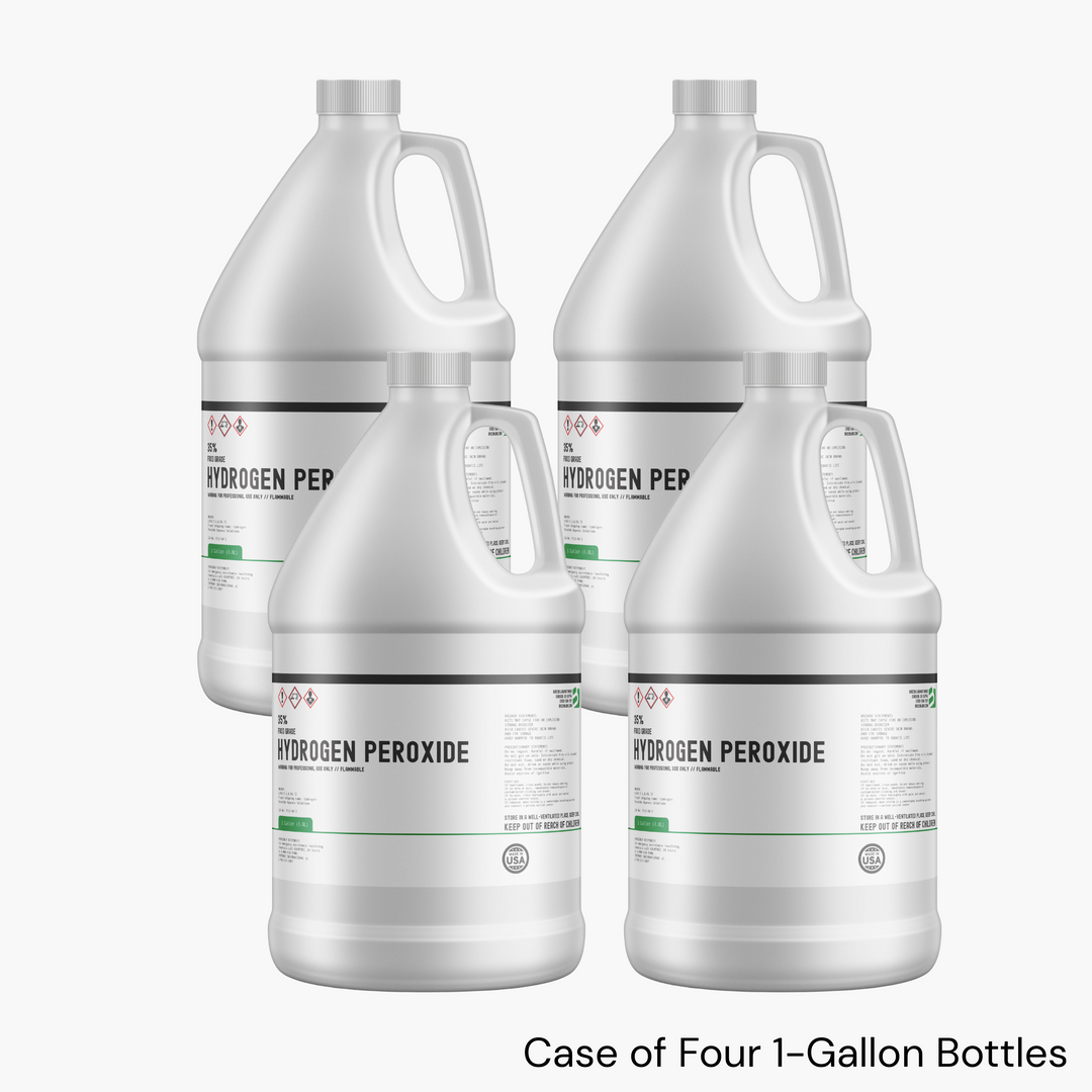 35% Hydrogen Peroxide Food Grade (H2O2) - Case of 4 By 1 Gallons - FREE SHIPPING