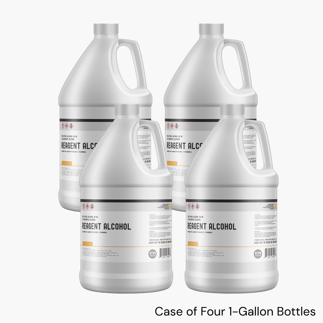 REAGENT ALCOHOL - SDA 3C 200 Proof, CASE OF 4 BY 1 GALLON BOTTLES. FREE SHIPPING