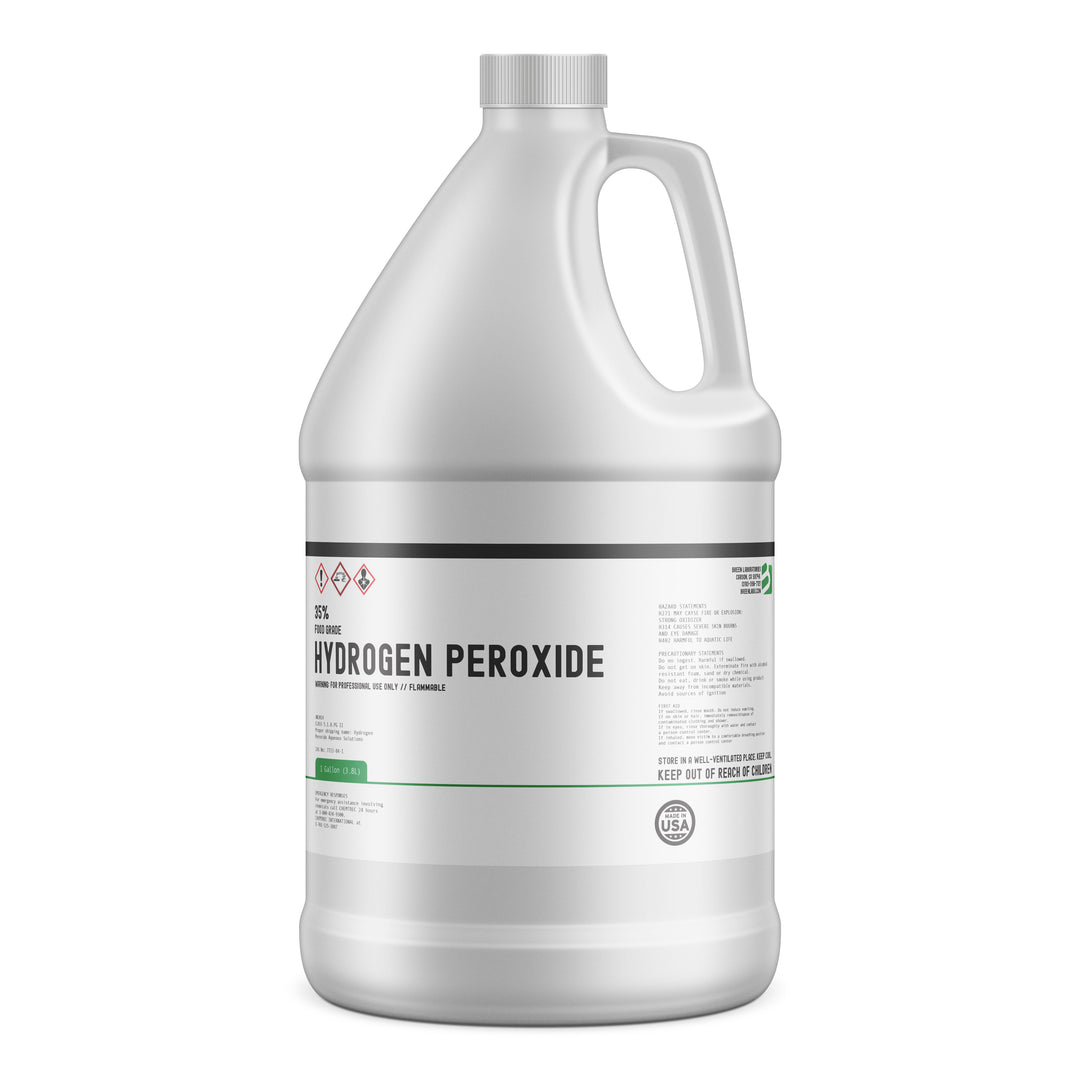 35% Hydrogen Peroxide Food Grade - Case of 4 x 1 Gallons - FREE SHIPPING